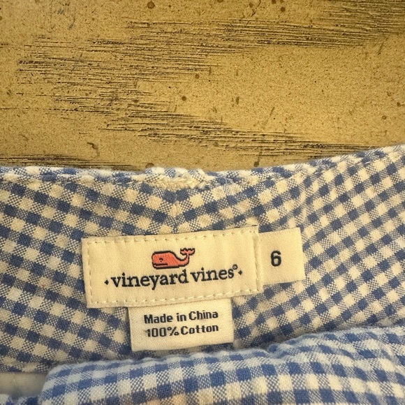 Blue plaid size 6 preppy shorts. Like new - Picture 2 of 3